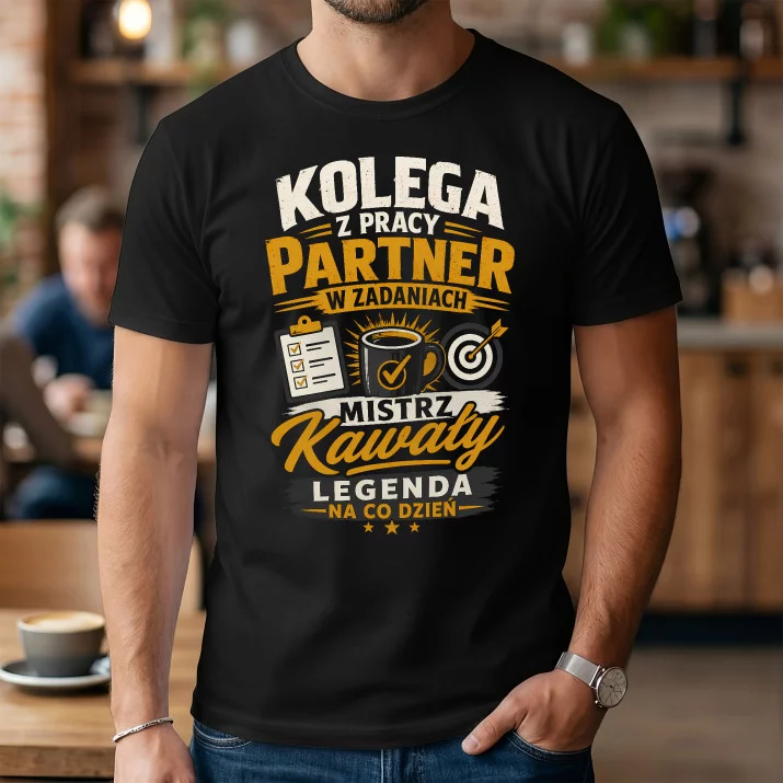 Koszulka Męska Dla Kolegi Z Pracy Prezent Dla Mężczyzny: Partner W Zadaniach