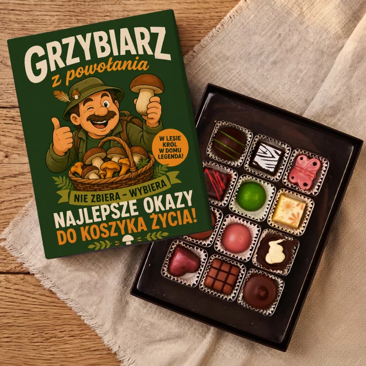 Czekoladki Dla Grzybiarza Prezent Dla Mężczyzny: Grzybiarz Z Powołania Czekoladki Dla Grzybiarza Prezent Dla Mężczyzny: Grzybiarz Z Powołania
