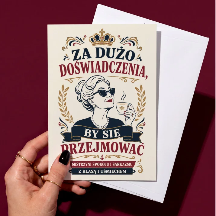 Kartka z Życzeniami Dla Seniorki Dla Kobiety: Subtelny Sarkazm Kartka z Życzeniami Dla Seniorki Dla Kobiety: Subtelny Sarkazm