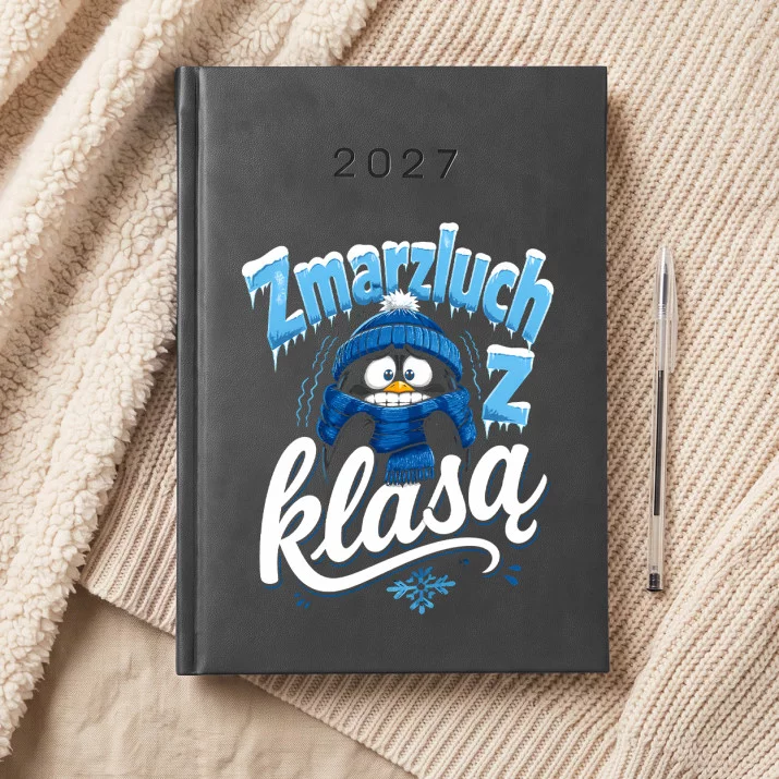 Kalendarz Książkowy A5 2027 Dla Zmarzlucha Prezent Dla Mężczyzny: Minimalistyczny Humor