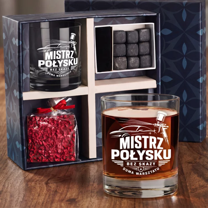 Zestaw Prezentowy Whisky Dla Lakiernika Dla Mężczyzny: Mistrz Połysku Zestaw Prezentowy Whisky Dla Lakiernika Dla Mężczyzny: Mistrz Połysku
