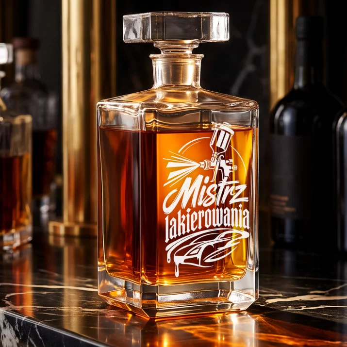 Karafka Do Whisky z Grawerem Dla Lakiernika Prezent: Duma Rzemieślnika Karafka Do Whisky z Grawerem Dla Lakiernika Prezent: Duma Rzemieślnika