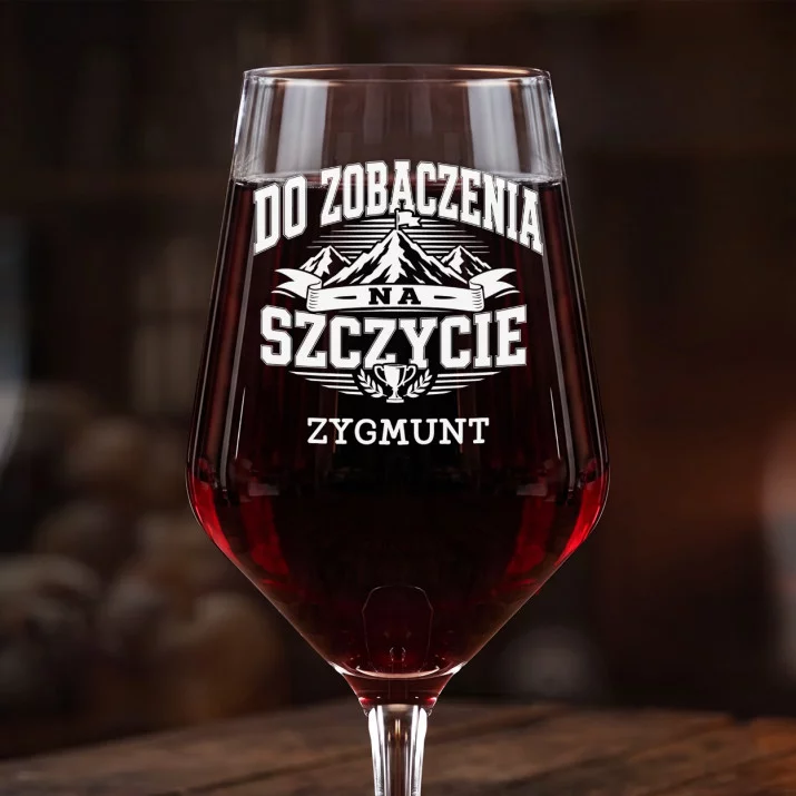 Mega Kieliszek Do Wina z Grawerem Na Pożegnanie W Pracy Prezent Dla Mężczyzny: Do Zobaczenia Na Szczycie Mega Kieliszek Do Wina z Grawerem Na Pożegnanie W Pracy Prezent Dla Mężczyzny: Do Zobaczenia Na Szczycie