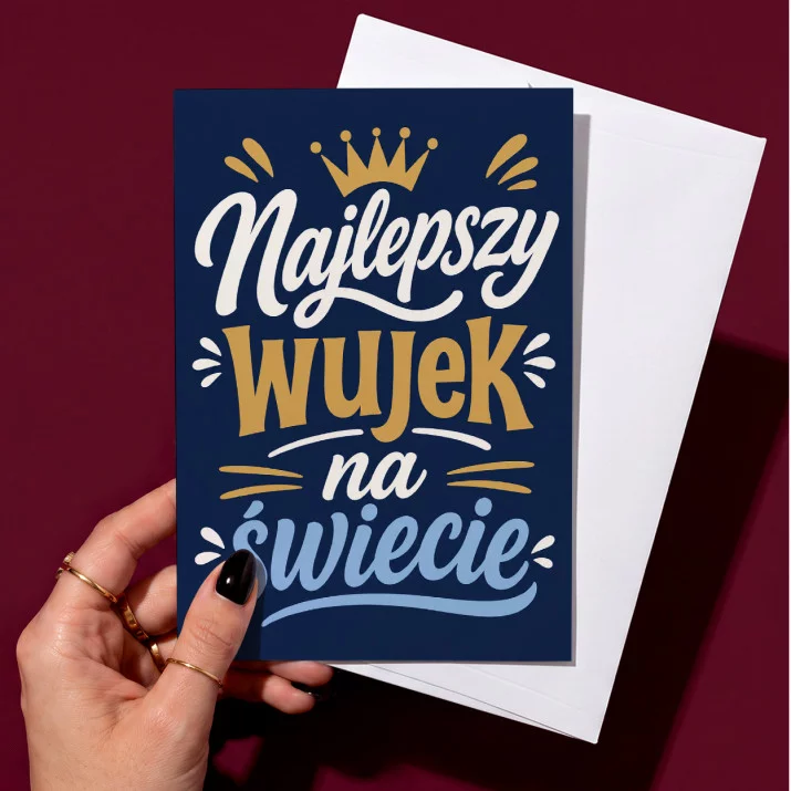 Kartka z Życzeniami Dla Wujka Dla Mężczyzny: Klasyczna Elegancja Kartka z Życzeniami Dla Wujka Dla Mężczyzny: Klasyczna Elegancja