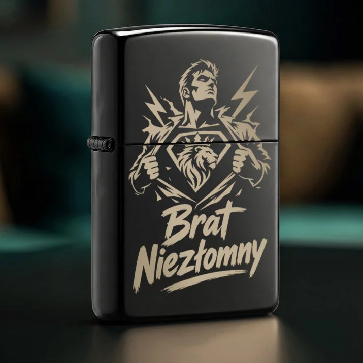 Zapalniczka Z Grawerem Dla Brata Prezent Dla Mężczyzny: Emblemat Braterskiej Siły