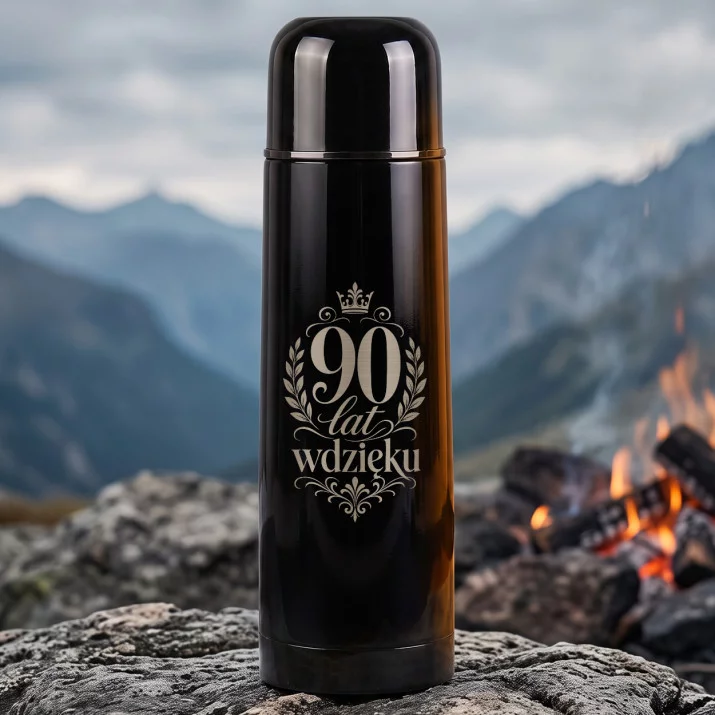 Termos 500ml Na 90 Urodziny Prezent Dla Kobiety: 90 Lat Wdzięku Termos 500ml Na 90 Urodziny Prezent Dla Kobiety: 90 Lat Wdzięku