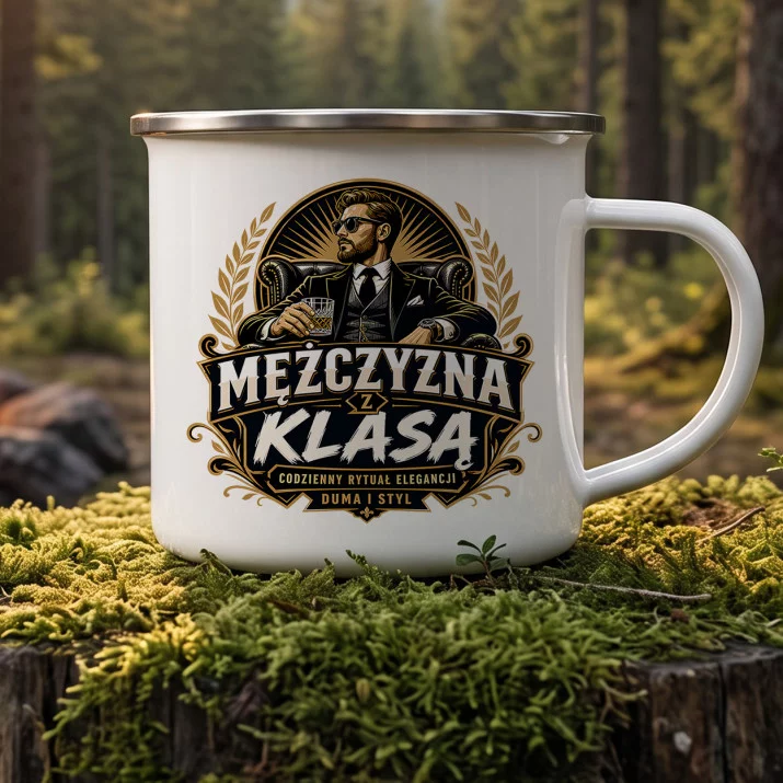 Kubek Emaliowany Na Imieniny Prezent Dla Mężczyzny: Męska Klasa