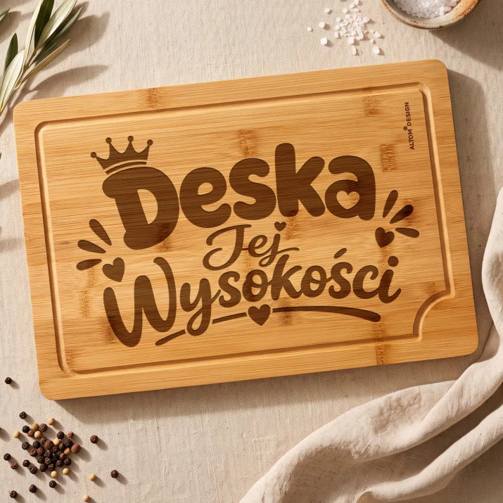 Deska Do Krojenia Dla Niej Prezent Na Walentynki Dla Kobiety: Królewski Humor Kuchenny