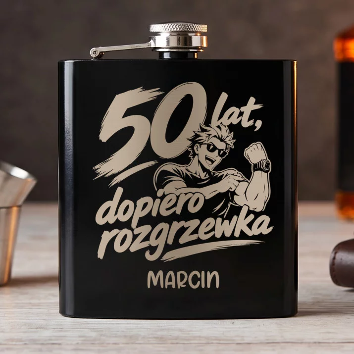 Piersiówka z Grawerem Na 50 Prezent Na 50 Urodziny Dla Mężczyzny: 50 Lat, Dopiero Piersiówka z Grawerem Na 50 Prezent Na 50 Urodziny Dla Mężczyzny: 50 Lat, Dopiero