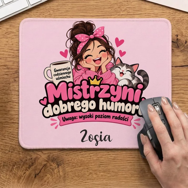 Podkładka Pod Myszkę Dla Dziewczyny Prezent Na Dzień Dziewczyny Dla Kobiety: Mistrzyni Dobrego Humoru Podkładka Pod Myszkę Dla Dziewczyny Prezent Na Dzień Dziewczyny Dla Kobiety: Mistrzyni Dobrego Humoru