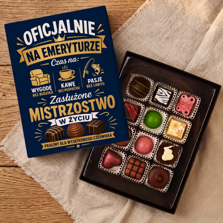 Czekoladki Na Emeryturę Prezent Dla Emeryta Mężczyzny: Oficjalnie Na Emeryturze Czekoladki Na Emeryturę Prezent Dla Emeryta Mężczyzny: Oficjalnie Na Emeryturze