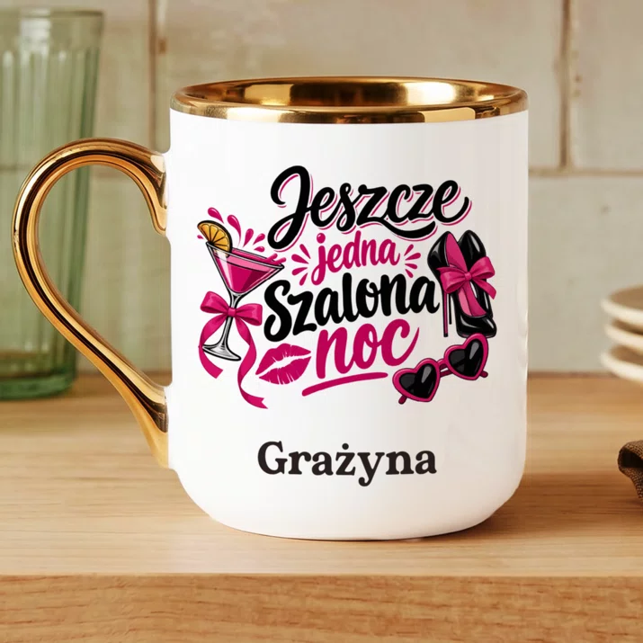 Kubek Personalizowany Na Panieński Prezent Dla Kobiety: Jeszcze Jedna Szalona Noc Kubek Personalizowany Na Panieński Prezent Dla Kobiety: Jeszcze Jedna Szalona Noc