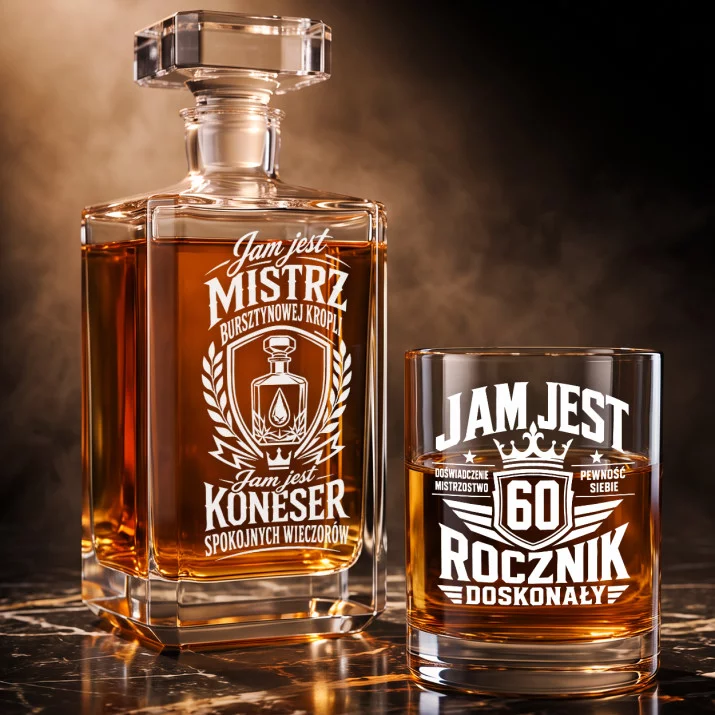 Zestaw Do Whisky Na 60 Urodziny Prezent Dla Mężczyzny: Bursztynowa Legenda Zestaw Do Whisky Na 60 Urodziny Prezent Dla Mężczyzny: Bursztynowa Legenda