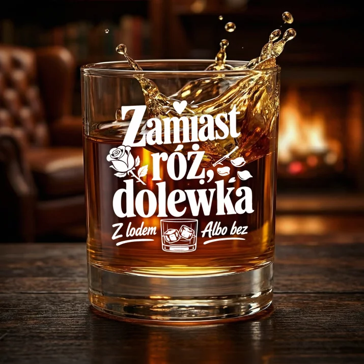 Szklanka Do Whisky Na Walentynki Prezent Na Rocznicę Dla Kobiety: Zamiast Róż, Dolewka
