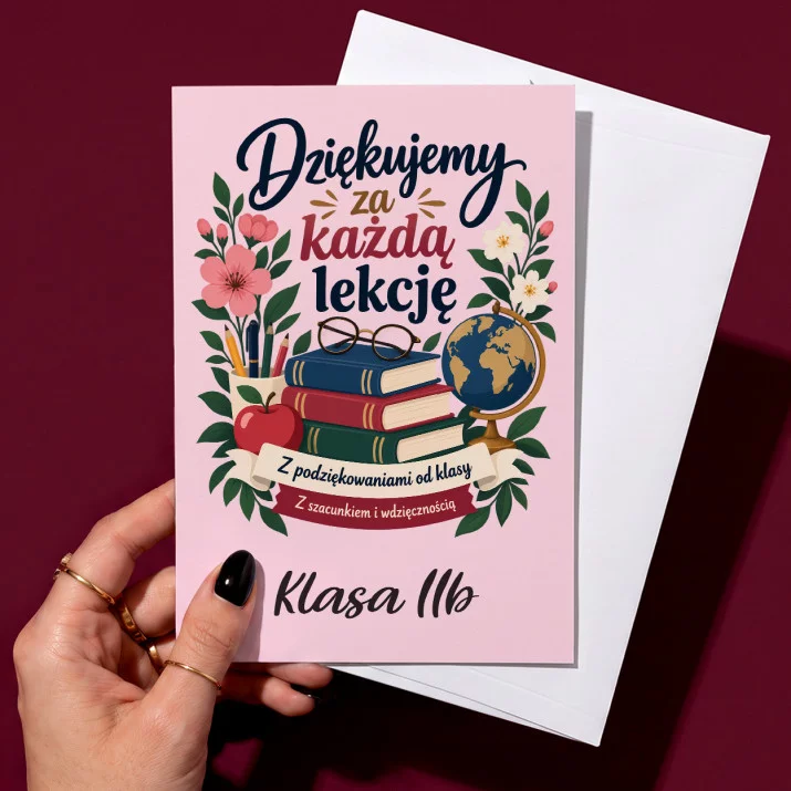 Kartka Personalizowana Dla Nauczyciela Prezent Na Dzień Nauczyciela Dla Mężczyzny: Dziękujemy Za Każdą