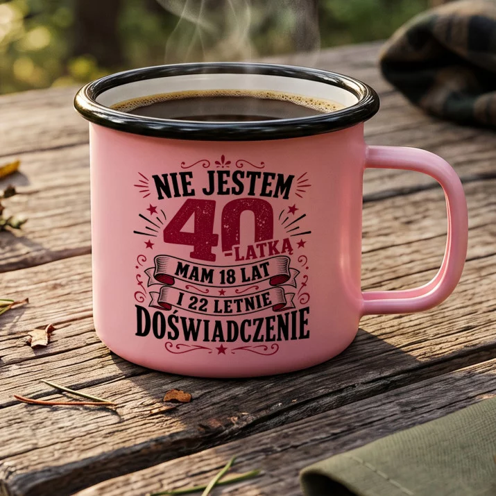 Kubek Emaliowany Na 40 Urodziny Prezent Dla 40 Latki Kobiety: 18 Lat I 22 Lata Kubek Emaliowany Na 40 Urodziny Prezent Dla 40 Latki Kobiety: 18 Lat I 22 Lata