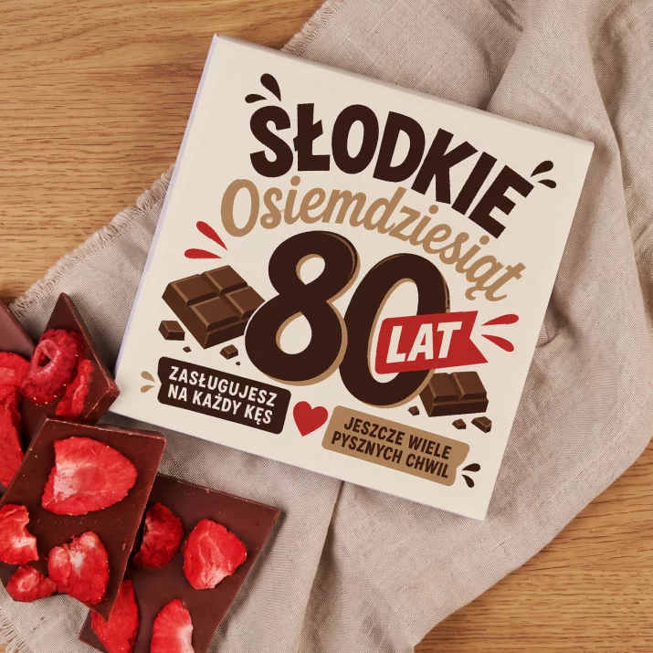 Czekolada Z Truskawkami Dla 80 Latka Prezent Na 80 Urodziny Dla Mężczyzny: Słodki Jubileusz Czekolada Z Truskawkami Dla 80 Latka Prezent Na 80 Urodziny Dla Mężczyzny: Słodki Jubileusz
