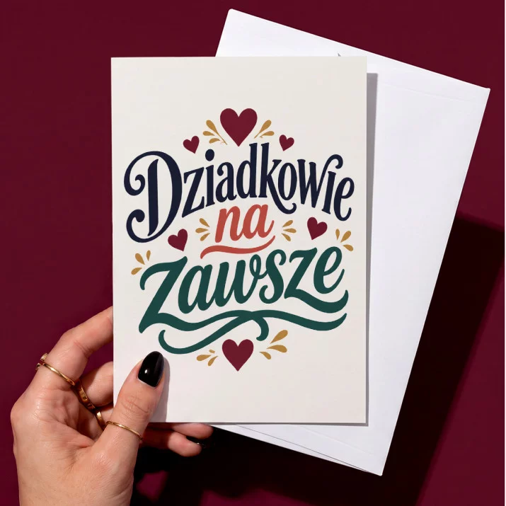 Kartka z Życzeniami Na Dzień Dziadka i Babci Dla Babci i Dziadka Pary: Dziadkowskie Serce