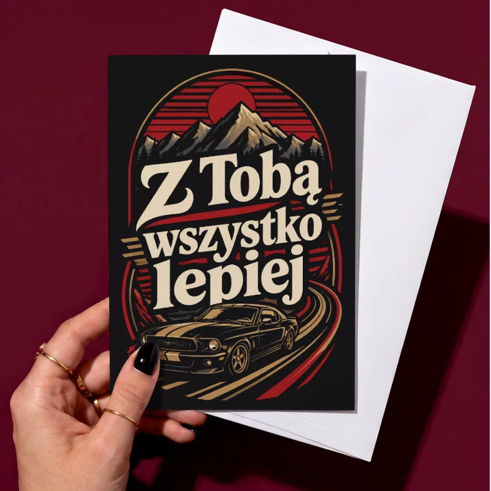 Kartka z Życzeniami Dla Chłopaka Na Dzień Chłopaka Dla Mężczyzny: Miłosny Retro Szyk Kartka z Życzeniami Dla Chłopaka Na Dzień Chłopaka Dla Mężczyzny: Miłosny Retro Szyk