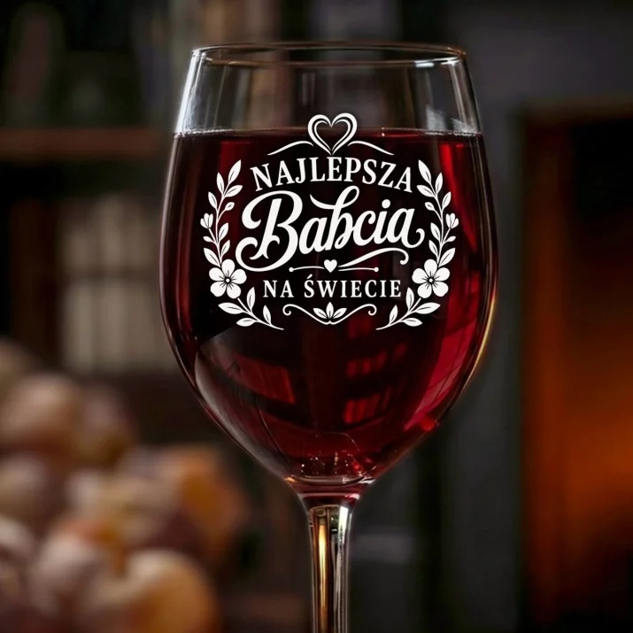 Kieliszek Do Wina Dla Babci Prezent Na Dzień Babci Dla Kobiety: Najlepsza Babcia Kieliszek Do Wina Dla Babci Prezent Na Dzień Babci Dla Kobiety: Najlepsza Babcia