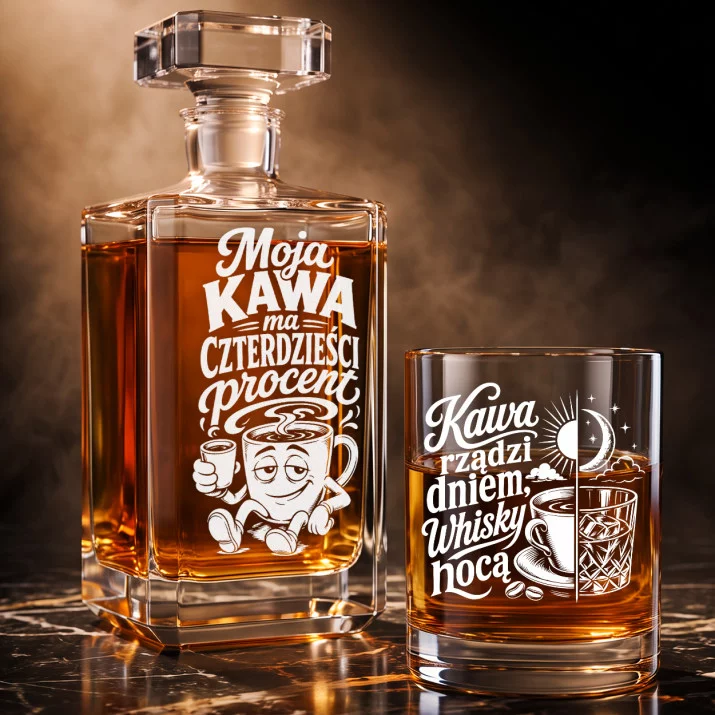 Zestaw Do Whisky Dla Miłośnika Kawy Prezent Dla Mężczyzny: Moja Kawa Ma Zestaw Do Whisky Dla Miłośnika Kawy Prezent Dla Mężczyzny: Moja Kawa Ma