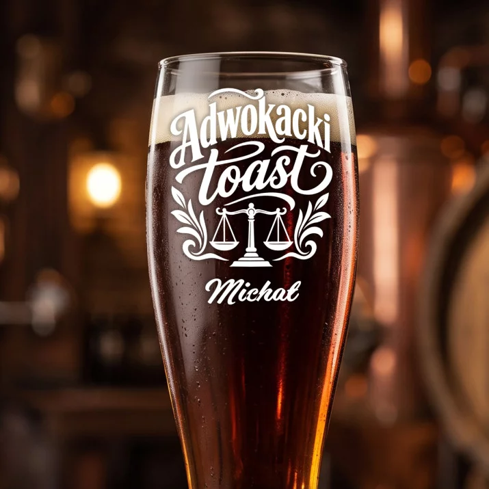 Szklanka Do Piwa Dla Adwokata Prezent Dla Mężczyzny: Toast Za Sprawiedliwość Szklanka Do Piwa Dla Adwokata Prezent Dla Mężczyzny: Toast Za Sprawiedliwość