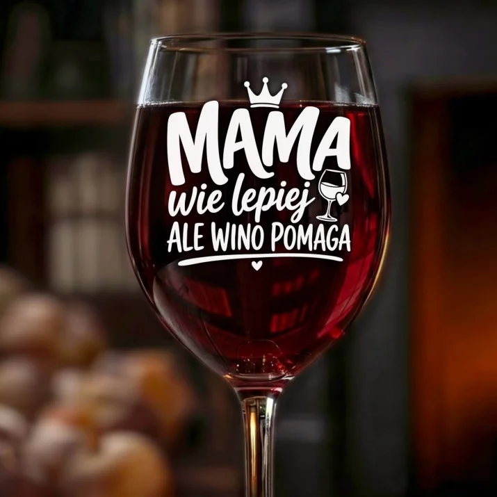 Kieliszek Do Wina Dla Mamy Prezent Na Dzień Mamy Dla Kobiety: Mama Wie Lepiej Kieliszek Do Wina Dla Mamy Prezent Na Dzień Mamy Dla Kobiety: Mama Wie Lepiej