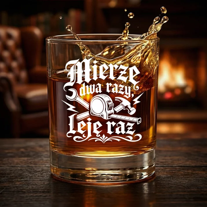Szklanka Do Whisky Dla Majsterkowicza Prezent Dla Mężczyzny: Slogan Szklanka Do Whisky Dla Majsterkowicza Prezent Dla Mężczyzny: Slogan