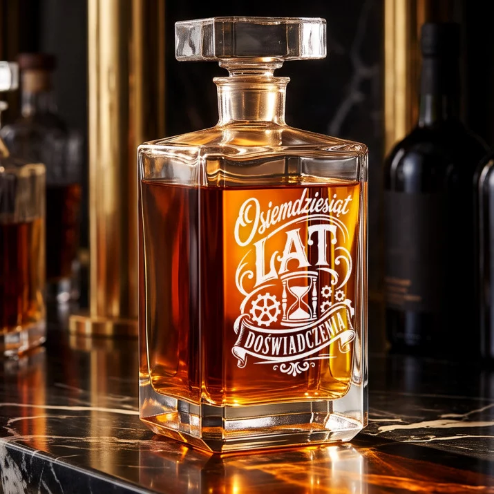 Karafka Do Whisky z Grawerem Dla 80 Latka Prezent Na 80 Urodziny: Mistrz Degustacji
