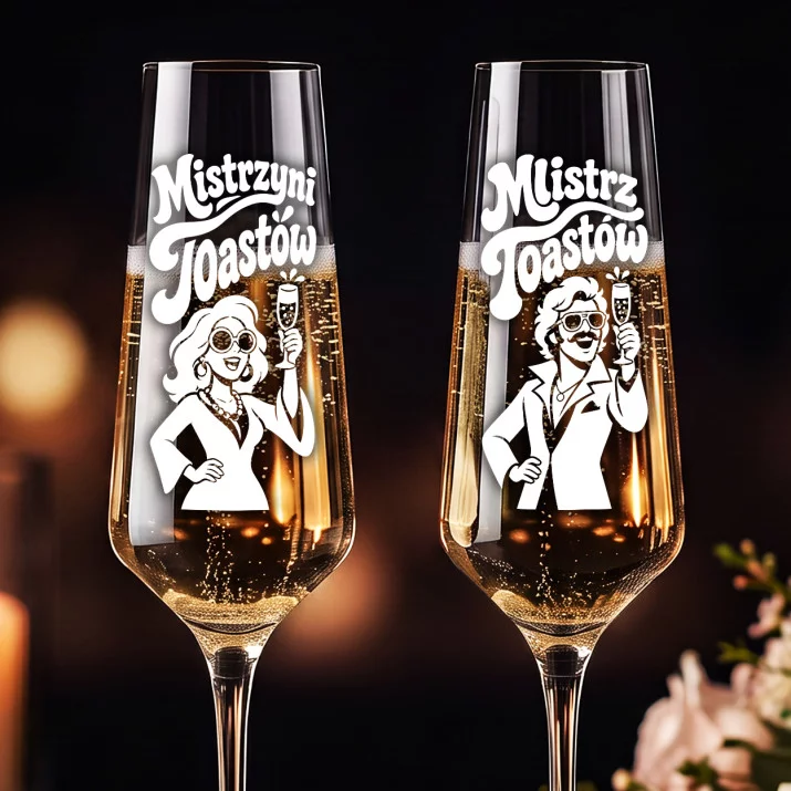 Dwa Kieliszki Do Szampana Na Wesele Prezent Dla Pary Młodej Pary: Retro Toast Dla Par Dwa Kieliszki Do Szampana Na Wesele Prezent Dla Pary Młodej Pary: Retro Toast Dla Par