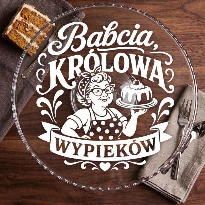 Patera Na Ciasto Dla Babci Prezent Na Dzień Babci Dla Kobiety: Królowa Wypieków Patera Na Ciasto Dla Babci Prezent Na Dzień Babci Dla Kobiety: Królowa Wypieków