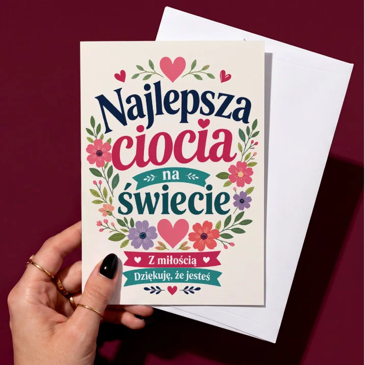 Kartka z Życzeniami Dla Cioci Dla Kobiety: Czuła Wdzięczność Kartka z Życzeniami Dla Cioci Dla Kobiety: Czuła Wdzięczność