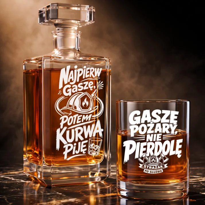 Zestaw Do Whisky Dla Strażaka Prezent Dla Mężczyzny: Strażacki Luz Zestaw Do Whisky Dla Strażaka Prezent Dla Mężczyzny: Strażacki Luz