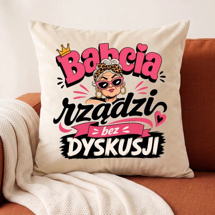 Poduszka Dekoracyjna Dla Babci Prezent Na Dzień Babci Dla Kobiety: Królowa Domu Poduszka Dekoracyjna Dla Babci Prezent Na Dzień Babci Dla Kobiety: Królowa Domu