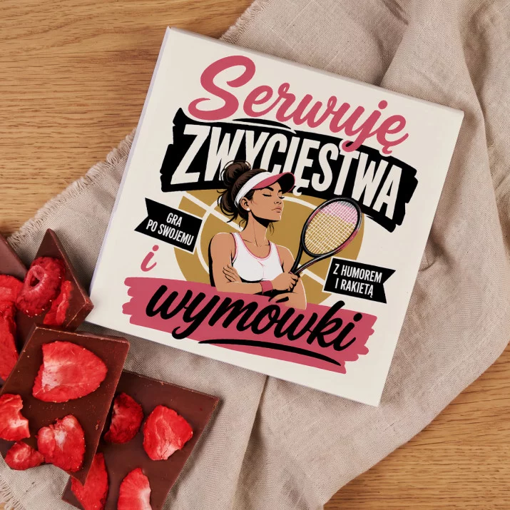 Czekolada Z Truskawkami Dla Tenisistki Prezent Dla Kobiety: Suchy Serwis Czekolada Z Truskawkami Dla Tenisistki Prezent Dla Kobiety: Suchy Serwis