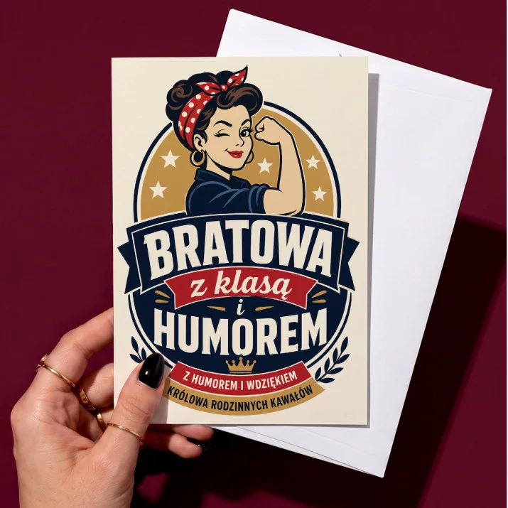 Kartka z Życzeniami Dla Bratowej Dla Kobiety: Humorystyczna Bratowa Kartka z Życzeniami Dla Bratowej Dla Kobiety: Humorystyczna Bratowa