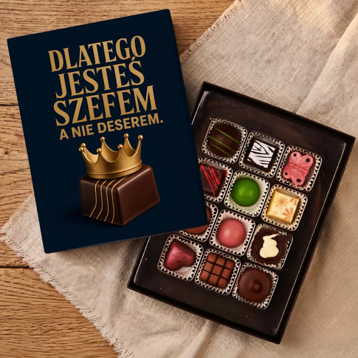 Czekoladki Dla Prezesa Prezent Dla Mężczyzny: Dlatego Jesteś Szefem Czekoladki Dla Prezesa Prezent Dla Mężczyzny: Dlatego Jesteś Szefem