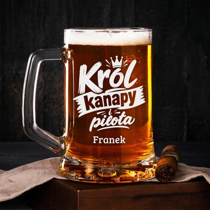 Kufel Personalizowany Dla Niego Prezent Na Walentynki Dla Mężczyzny: Król Kanapy I Pilota