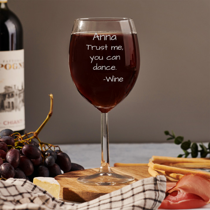 You can dance - Grawerowany Kieliszek do wina