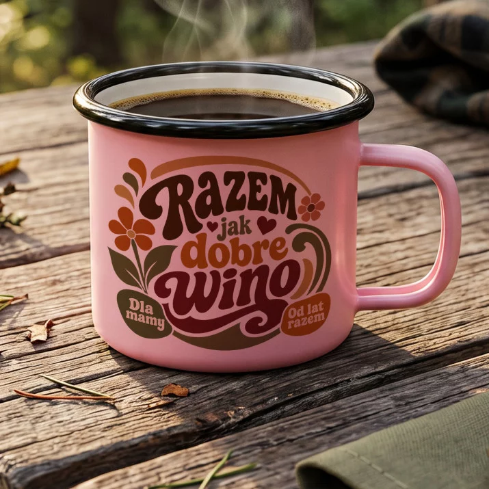 Kubek Emaliowany Na 30 Rocznicę Ślubu Rodziców Prezent Dla Kobiety: Retro Miłość Kubek Emaliowany Na 30 Rocznicę Ślubu Rodziców Prezent Dla Kobiety: Retro Miłość