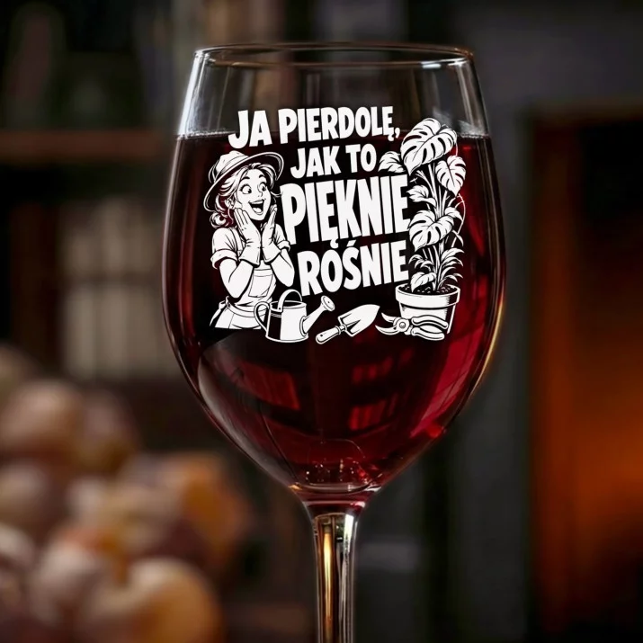 Kieliszek Do Wina Dla Ogrodniczki Prezent Dla Kobiety: Jak To Pięknie Rośnie Kieliszek Do Wina Dla Ogrodniczki Prezent Dla Kobiety: Jak To Pięknie Rośnie