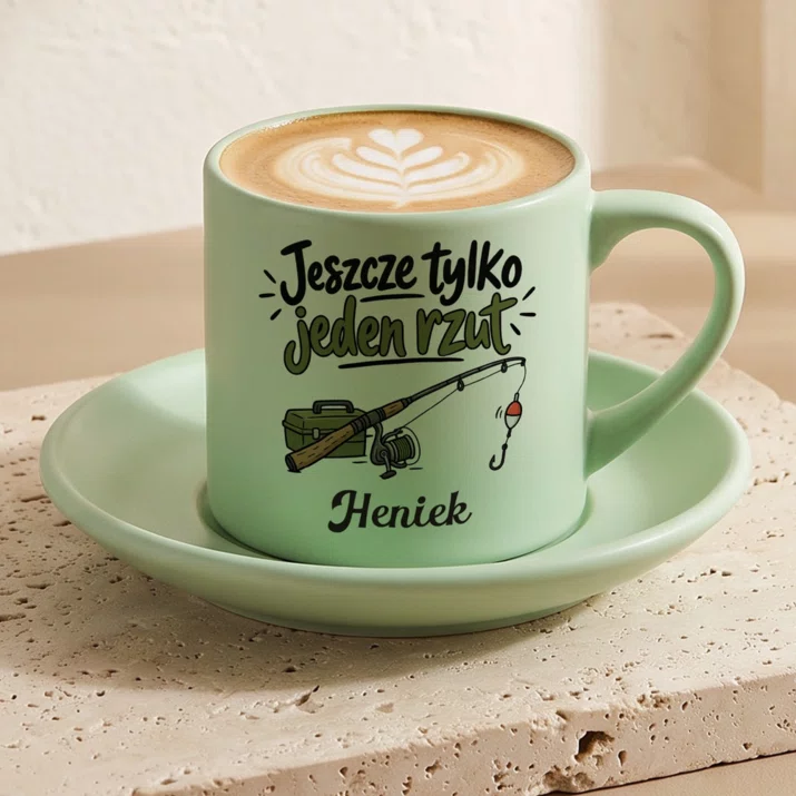 Filiżanka Personalizowana Dla Wędkarza Prezent Dla Mężczyzny: Jeszcze Tylko Jeden Rzut