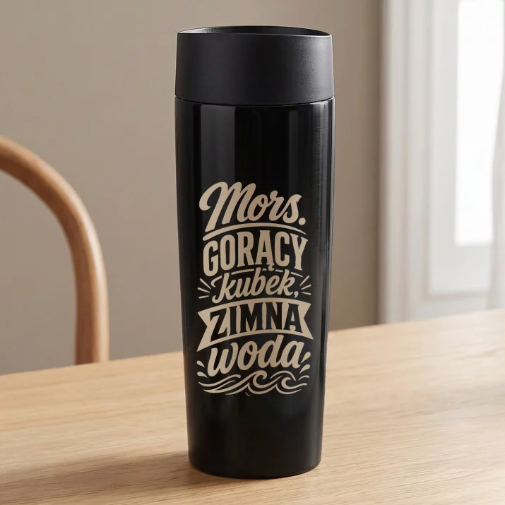 Kubek Termiczny Dla Morsa Prezent Dla Mężczyzny: Mors. Gorący Kubek, Zimna Woda