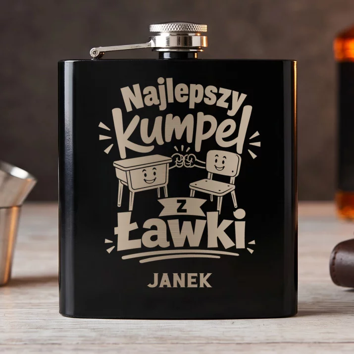 Piersiówka Z Grawerem Dla Kolegi Z Klasy Prezent Dla Mężczyzny: Kumpelski Humor