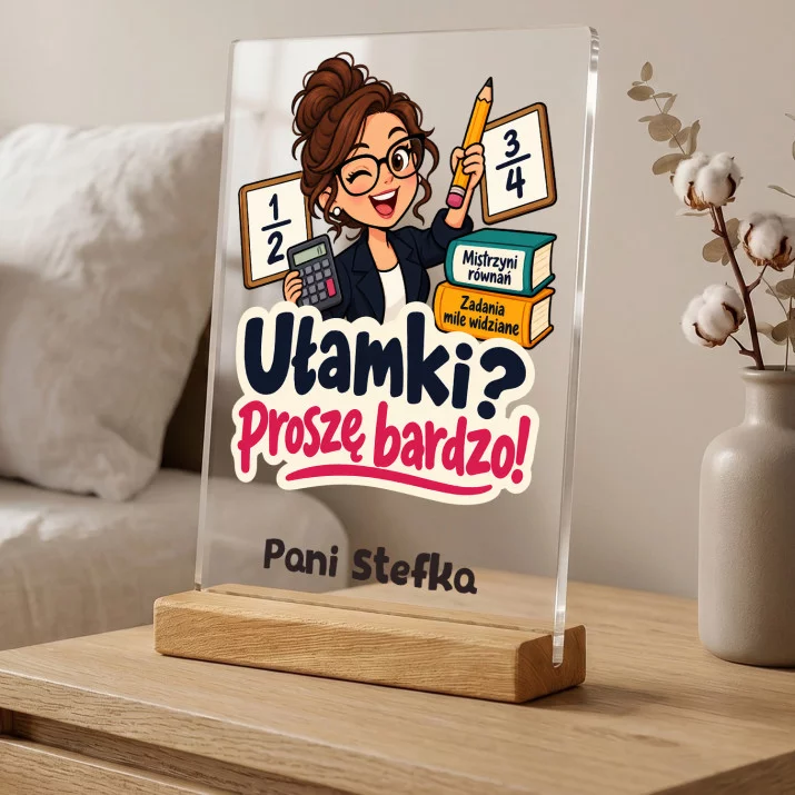 Druk Na Szkle Dla Nauczycielki Matematyki Prezent Na Dzień Nauczyciela Dla Kobiety: Ułamki? Proszę Bardzo Druk Na Szkle Dla Nauczycielki Matematyki Prezent Na Dzień Nauczyciela Dla Kobiety: Ułamki? Proszę Bardzo