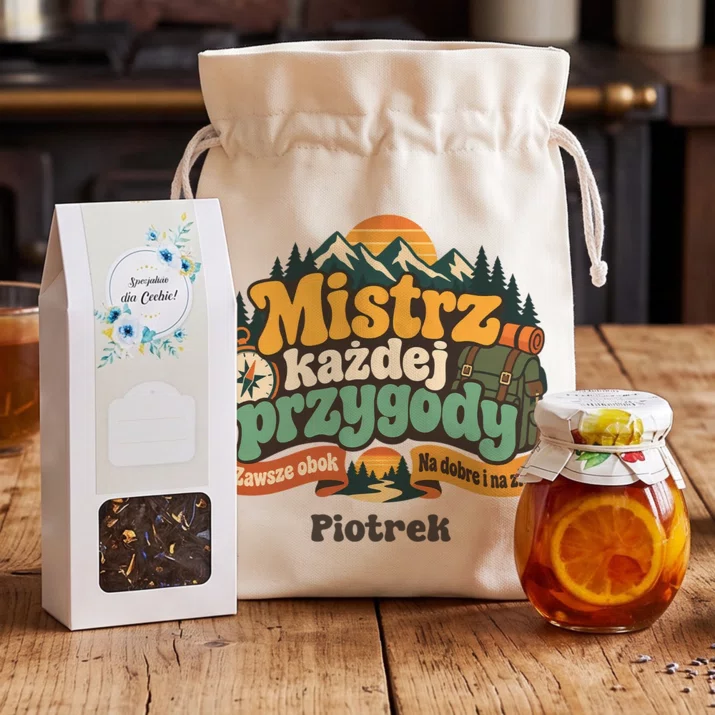 Zestaw Prezentowy z Herbatą Na Dzień Chłopaka Prezent Dla Chłopaka Mężczyzny: Mistrz Każdej Przygody