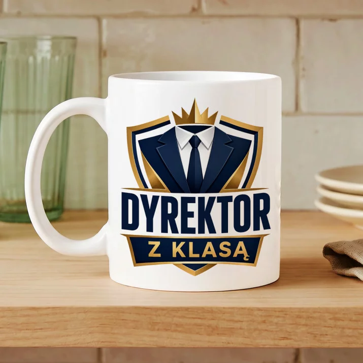Kubek Z Nadrukiem Dla Dyrektora Prezent Dla Mężczyzny: Dyrektor Z Klasą Kubek Z Nadrukiem Dla Dyrektora Prezent Dla Mężczyzny: Dyrektor Z Klasą