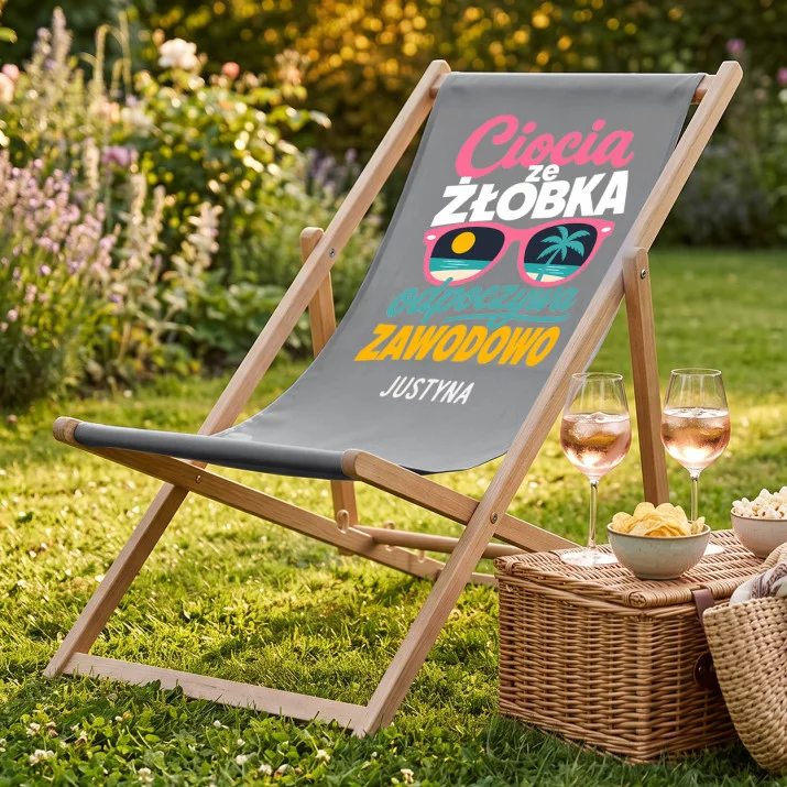 Leżak Z Nadrukiem Dla Cioci Ze Żłobka Prezent Dla Kobiety: Ciocia Ze Żłobka Leżak Z Nadrukiem Dla Cioci Ze Żłobka Prezent Dla Kobiety: Ciocia Ze Żłobka