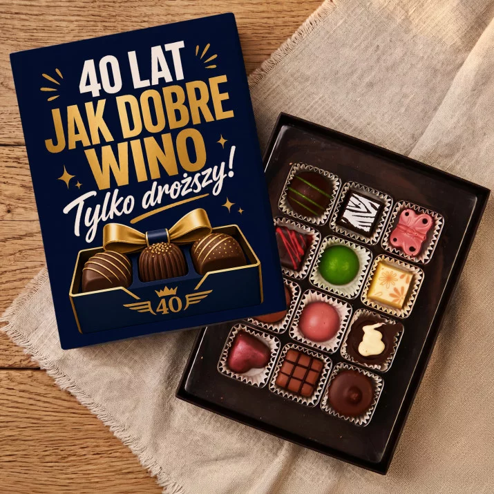 Czekoladki Na 40 Urodziny Prezent Dla Mężczyzny: 40 Lat Jak Dobre Wino