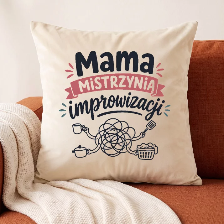 Poduszka Dekoracyjna Na Dzień Mamy Prezent Dla Mamy Kobiety: Urocza Zmęczona Mama